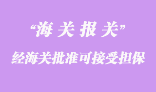 經(jīng)海關批準可接受擔保的范圍